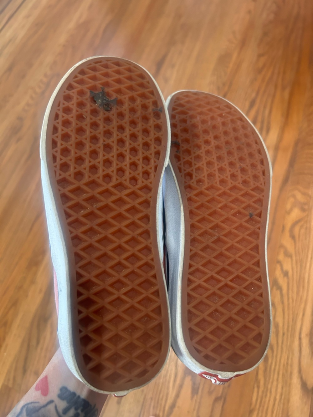 Vans Pink & White Checkerboard Slip-On Sneakers - Picture 6 of 6